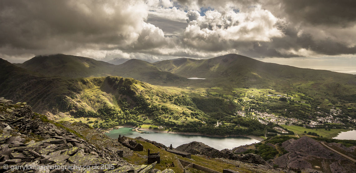 Snowdonia from Dinorwic Quarry Snowdonia from Dinorwic Quarry Geotagged,Shadows,Spring,United Kingdom,dinorwic quarry,landscape,light,snowdonia,wales