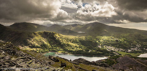 Snowdonia from Dinorwic Quarry Snowdonia from Dinorwic Quarry Geotagged,Shadows,Spring,United Kingdom,dinorwic quarry,landscape,light,snowdonia,wales