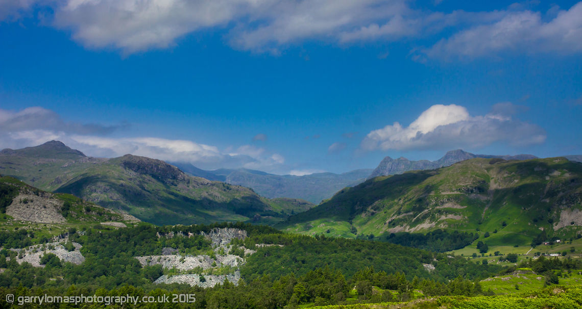 Lake District Taken from Holme Fell near Coniston Water looking west towards Lingmoor Fell &amp; Pike of Blisco (i think anyway, not 100%, please correct me if am wrong. coniston,consign water,england,lake district,landscape,linger fell,pike of blisco