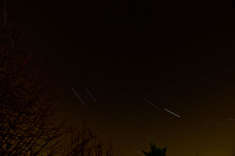 Gazing into eternity Hmm, this is more difficult than I had imagined. To catch the trails you need a long long exposure. This one was 40 minutes. I tried f8 and 100 ISO. It is too light to my liking. I would have liked more trails and longer ones, but I myself am out of batteries at the moment and will hit my deck real soon:)
I'll try again and let you know. Hey first try, just wanted to share the wild wild eternety with you Geotagged,The Netherlands,exposure,night,star,startrail