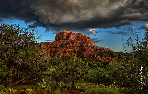 Storms a brewin' This cloud burst was as impressive to watch building up  as it is to see the final structure in this image. Monsoons are simply stunning to watch as they build up the energy to rehydrate the arid terrain. Natural events,desert,monsoon,red rock,storm