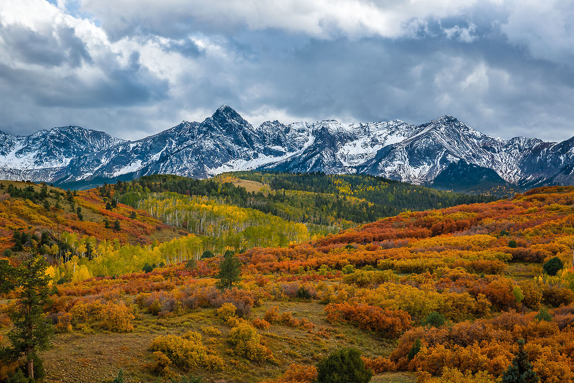 Colorado in Fall color Another view of the Colorado Rocky Mountains with fall colors in the foreground. colorado,colorado mountains,rocky mountains,snow peaks