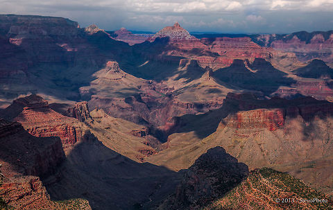 Grand Canyon Arizona Dry river beds can be seen at full screen showing how this incredible canyon has been carved by natures fury. Grand Canyon,arizona