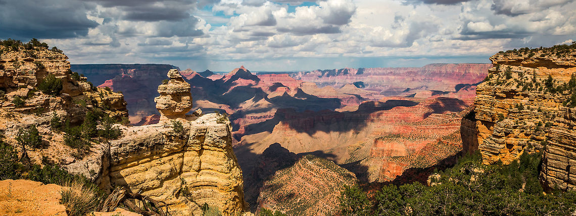 Grand Canyon Depth South Rim GC area show some good depth through effective cloud coverage and shadows arizona,grand canyon