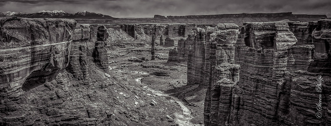 White Rim Canyon in Monochrome Worthy of viewing full size.