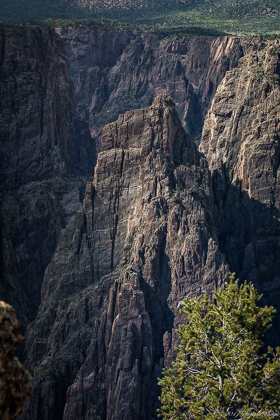 Deep Canyon Black Canyon of the Gunnison National Park is in western Colorado. It surrounds part of a deep, steep-walled gorge carved through Precambrian rock by the Gunnison River. Geotagged,Summer,United States