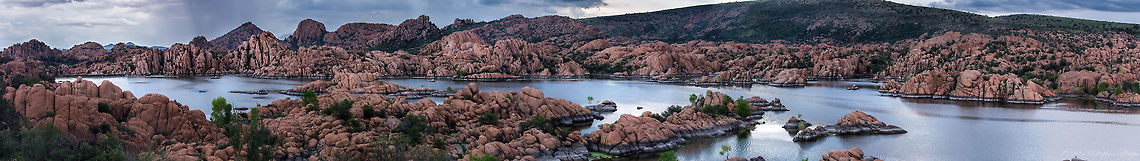 Watson Lake Prescott, Arizona, USA Best viewed on a large screen monitor at full image size.<br />
This was an 8 shot pano taken with a 100-400mm lens @100mm. Geotagged,Summer,United States