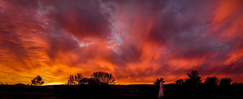 Amazing Fire in the Sky This sunset image is pretty true to reality. I have lived in the Arizona desert for nearly 7 years and this was the most spectacular of sunsets. The sky was illuminated like this for over 30 minutes which was absolutely incredible. This photo was taken from my backyard.

Resulting image was creating from 5 vertical images stitched into a pano Fall,Geotagged,United States,desert,sunset