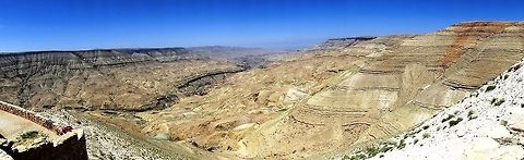 A Desert Panorama of one of the many amazing valleys in Jordan A view like this just has to be captured in a panorama shot. Desert,Geotagged,Jordan,Landscape,Spring
