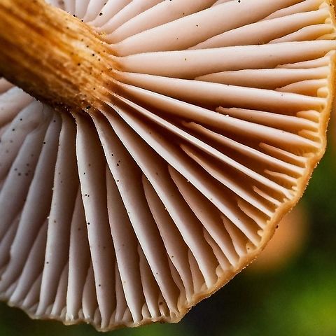 The Adnate Gills of the Golden Trumpet Mushroom It always amazes me, the beauty of nature when viewed up close! Canada,Fall,Geotagged,Golden trumpet,Xeromphalina campanella