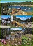 The Whaletown Post Office and Whaletown Bay The top photo was taken from a video shot from a small quadcopter in May 2015 at low tide, the rest of the photos in the montage were taken today. The post office is the green roofed building on the lower left in the aerial photo. Walking around the right side as you look at the PO from the road the moss covered rocks can be seen and at this time of year a place to admire the wild flowers. Out of interest our house is hidden amongst the trees right above and to the left of the post office. Canada,Geotagged