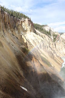 "Canyon" in Yellowstone The spray from the falls created a rainbow.   Yellowstone National Park