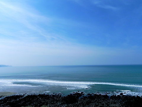 Atlantic This is off a cliff in Cornwall - incredibly blue! Landscapes,Oceans,Sea