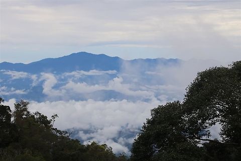 Misty mountains View of the Malaysian Main Range (Banjaran Titiwangsa) from Lady Maxwell Road in Frasers Hill.  mist,mountains,scenery