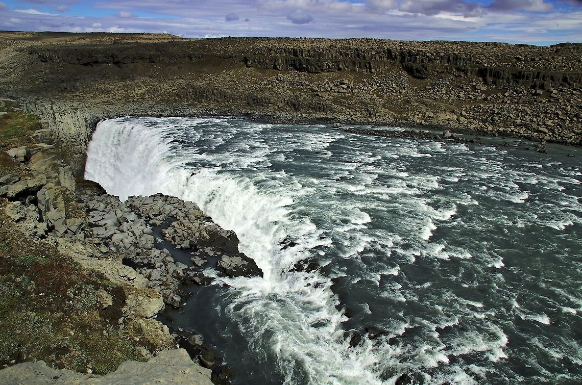 Dettifoss Waterfall, Iceland Dettifoss Waterfall, Iceland, view from top to the falls Dettifoss,Geotagged,Iceland,Spring,Waterfall