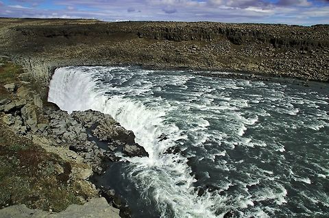 Dettifoss Waterfall, Iceland Dettifoss Waterfall, Iceland, view from top to the falls Dettifoss,Geotagged,Iceland,Spring,Waterfall