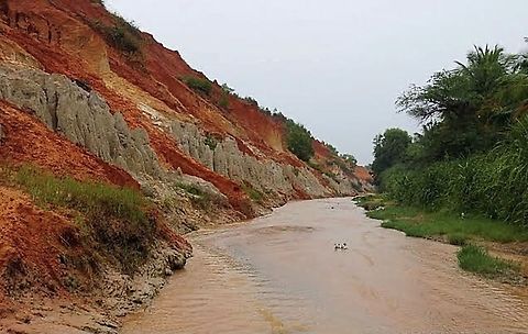 Mue ne- Fairy stream/river the small town of Mui Ne in Vietnam is also home to a soft red creek known as the Fairy Stream that is colored by the clay and limestone particles that filter in from the strange rock formations at its shores.  Eamw landscapes,Geotagged,Vietnam
