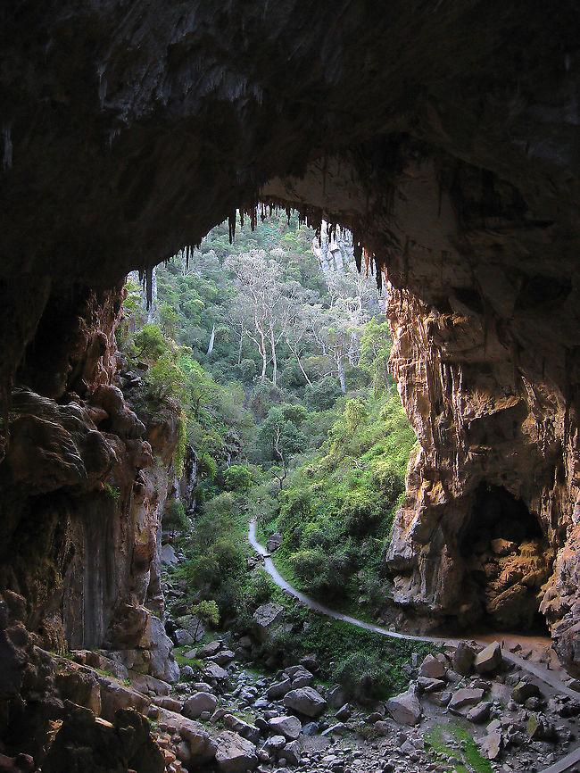 The Devil's coach house Sequestered deep in the mountains, isolated from major roads and townships, there is profound mystery, history and culture to the whole Jenolan area and I love to visit when I can. <br />
<br />
The famous caves and associated land cover 3,000 hectares situated in the Central Tablelands region, west of the Blue Mountains here in New South Wales. <br />
<br />
At 340 million years old, the caves are the most ancient discovered open caves in the world. The word Jenolan is believed to be an indigenous word for &#039;high place&#039;, derived from the Tharawal word, Genowlan. Jenolan Caves are within the lands of the Burra Burra people, a clan group of the Gundugurra Nation and this is a sacred space for First Nation communities. <br />
<br />
The Devil&#039;s coach house is a dynamic and dramatic space which can be seen when walking one of the many tracks in the area. <br />
 Australia,Central Tablelands,Geology,Geotagged,Jenolan Caves,Spring,The Devil's coach house,new south wales,rock formations,scenery