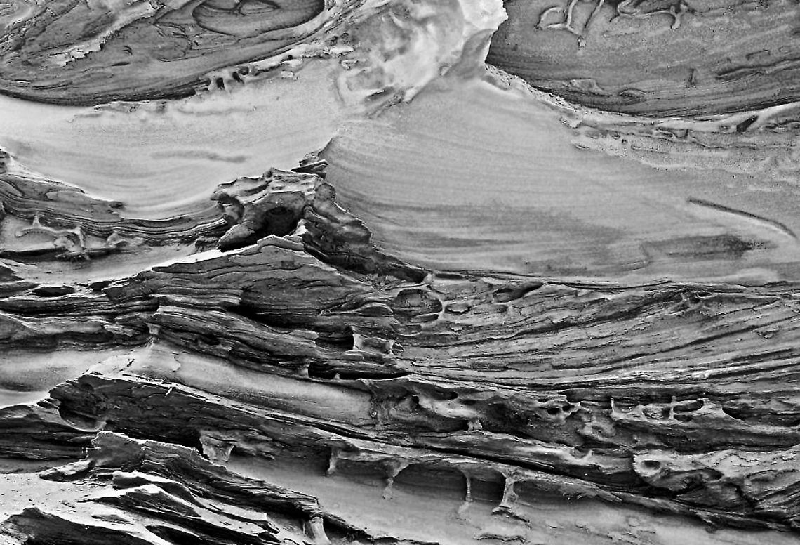 Sandstone weathering Weathering is the breaking down of rocks, soil and minerals through contact with the Earth's atmosphere, waters and biological organisms. <br />
<br />
Weathering occurs in situ, that is, in the same place and is therefore different from erosion. Erosion involves the movement of rocks and minerals by agents such as water, ice, snow, wind, waves and gravity and then being transported and deposited in other locations. Cedar Creek Park,Fall,Geotagged,Rock,United States,pennsylvania,sandstone,weathering