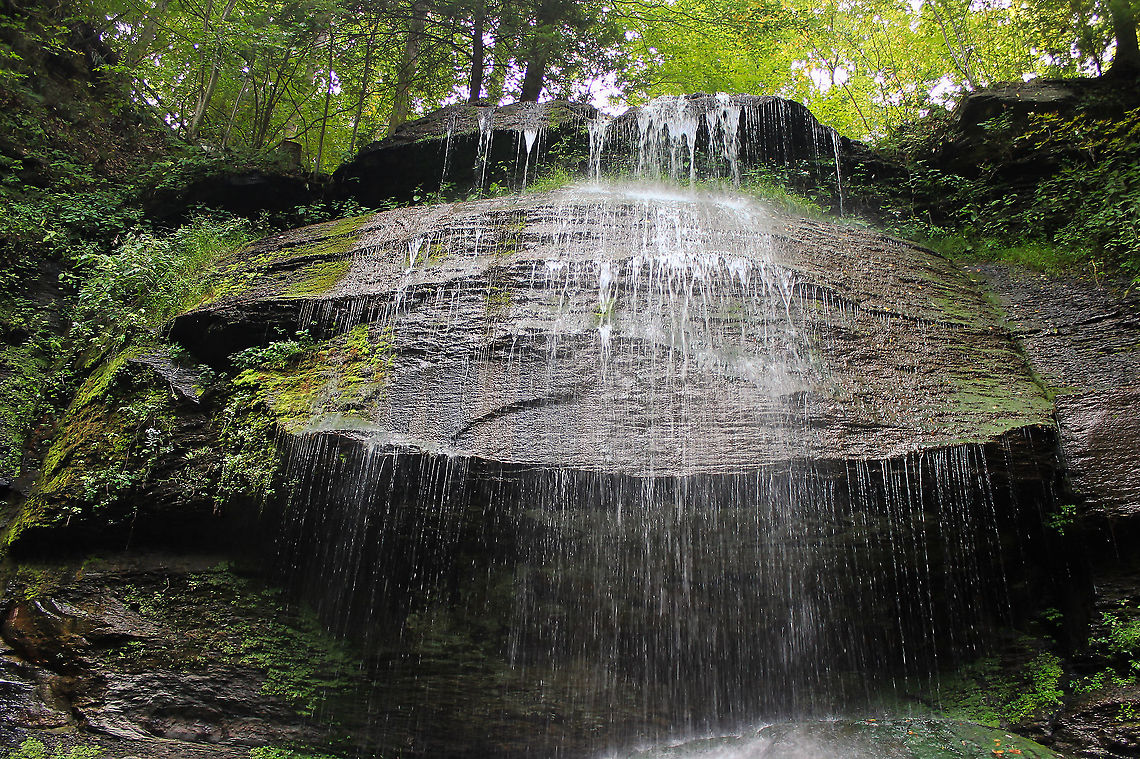 Pennsylvania waterfall Late summer and stumbling upon this beautiful waterfall was a delight. Unfortunately, I don't remember the exact location, other than I was in south-west Pennsylvania.  Buttermilk Falls,Geology,Geotagged,North America,United States,Waterfall,pennsylvania,summer