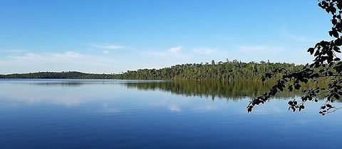 Whitefish Lake in the early morning This lake is approximately 345 acres and 40 feet deep. Geotagged,Summer,United States,Whitefish Lake,lake,lake county,landscape,minnesota,sky,water