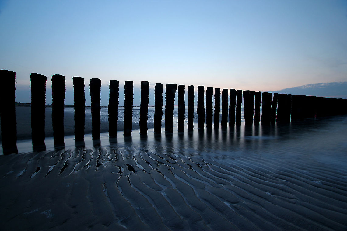 Beach of Breskens at sunset  Geotagged,The Netherlands