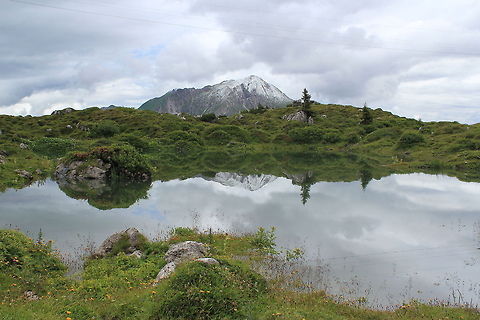 Reflection in mountain lake  Austria,Geotagged