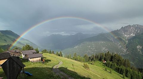 Complete rainbow A complete rainbow in the Alps. Austria,Geotagged,Lechtal,Rainbows