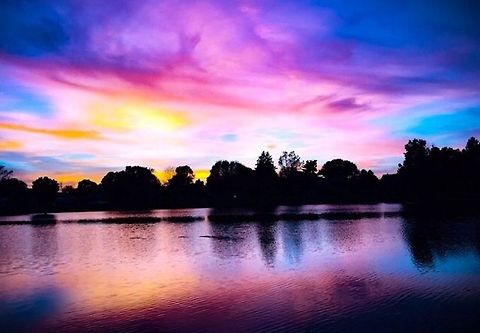 Sunset of The Ages This photo taken on the banks of the mill pond, more commonly known as Mirror Lake, in Mondovi, WI, October 10th, 2015 with an iPhone 4 camera. It is a re-upload from my old account that I have not been able to reset the password, and has had some touch ups. The capture date is incorrect because I have since lost the original image due to my.. rapidly filling ICloud.  Geotagged,Nature scene,Reflection,Spring,Sunset,United States,Wisconsin,fall,lake,landscape,mirror lake,rainbow sunset,reflections