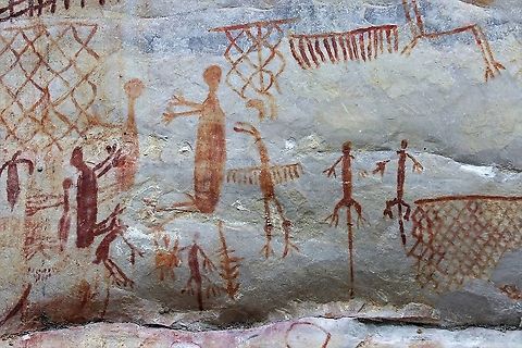 Nuevo Tolima 3 The wall paintings that were discovered over the past 10-12 years in this previously FARC controlled area. Ancient Wall Paintings,Colombia,San José del Guaviare