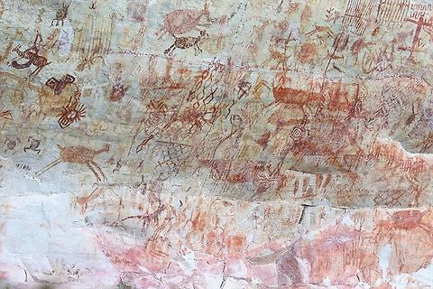Nuevo Tolima 7 The wall paintings that were discovered over the past 10-12 years in this previously FARC controlled area. Ancient Wall Paintings,Colombia,San José del Guaviare