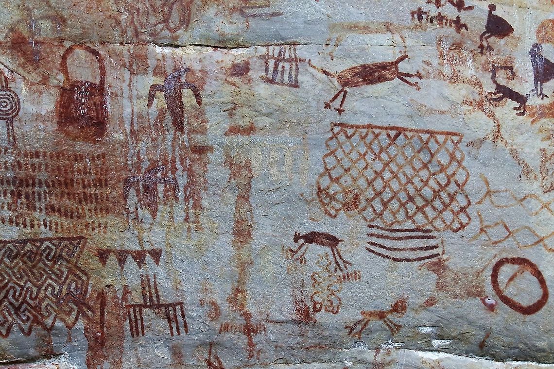 Nuevo Tolima 6 The wall paintings that were discovered over the past 10-12 years in this previously FARC controlled area. Ancient Wall Paintings,Colombia,San Jos&eacute; del Guaviare