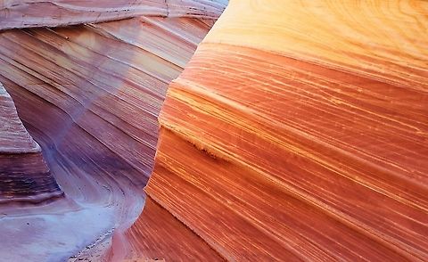 The Wave - Early morning reflected light Glorious wind-sculpted Navajo sandstone Arizona,Navajo Sandstone,North Coyote Buttes,The Wave