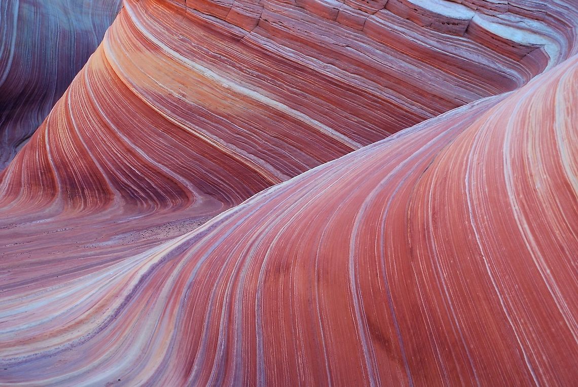 The Wave - before the sun reaches it Before the light changes the sandstone, just after sunrise.<br />
<a href="https://www.thewave.info/" rel="nofollow">https://www.thewave.info/</a> Arizona,Navajo Sandstone,North Coyote Buttes,The Wave