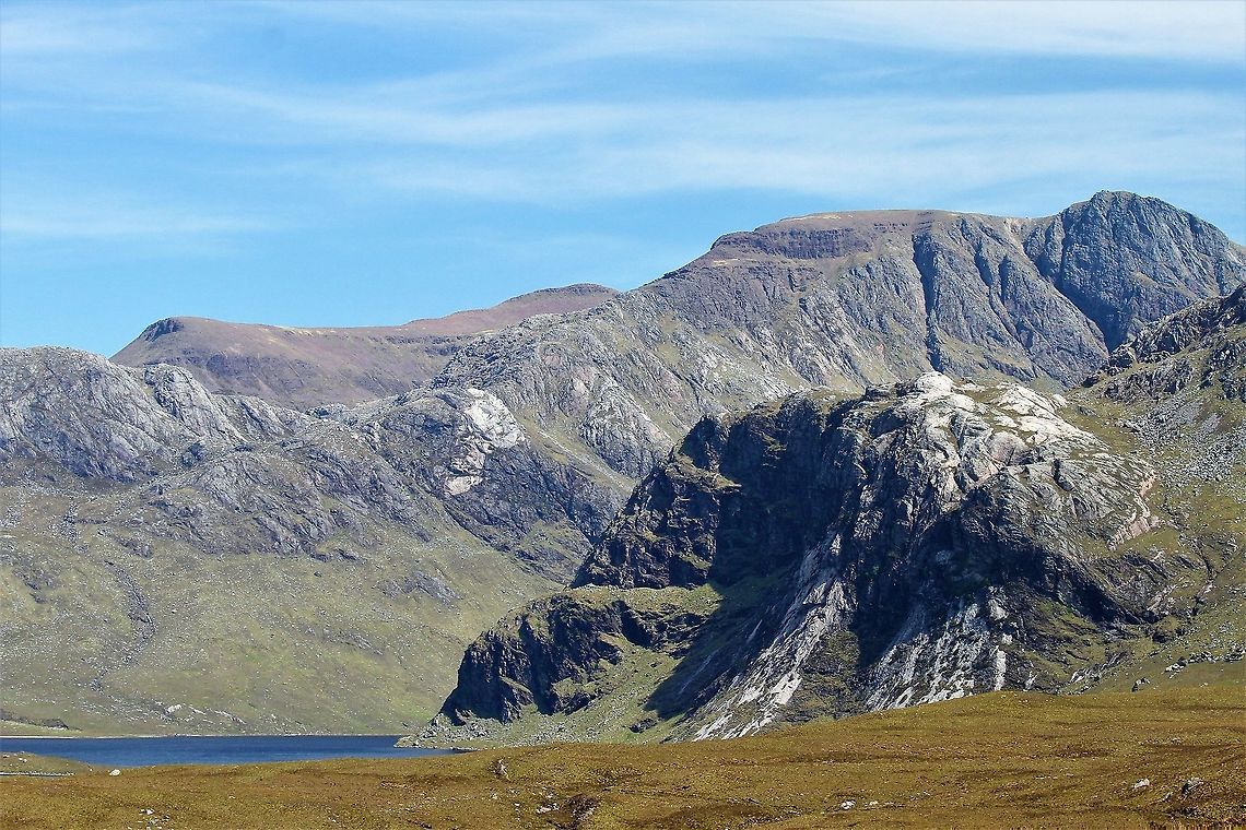 A'Mhaighdean with Ruadh Stac Mor behind The most remote Munro (mountains above 3,000 feet - 914.2 metres - in Scotland) A'Mhaighdean,Scotland,Wester Ross