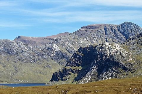 A'Mhaighdean with Ruadh Stac Mor behind The most remote Munro (mountains above 3,000 feet - 914.2 metres - in Scotland) A'Mhaighdean,Scotland,Wester Ross