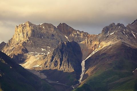 The Mountains to the North of Kennecott, Wrangell St Elias Dramatic scenery, 2012 Alaska,Wrangell St Elias National Park & Preserve