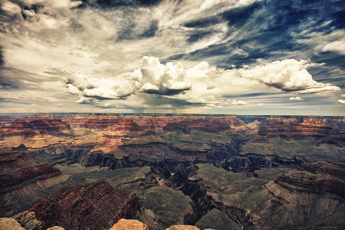 Grand Canyon HDR HDR shot of the Grand Canyon from the South Rim. Clouds,Geotagged,Grand Canyon,HDR,United States