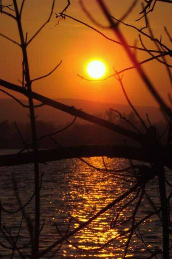Sunset on the Columbia River Sunset on the Columbia River after the Wenatchee, WA. forest fires. sunset