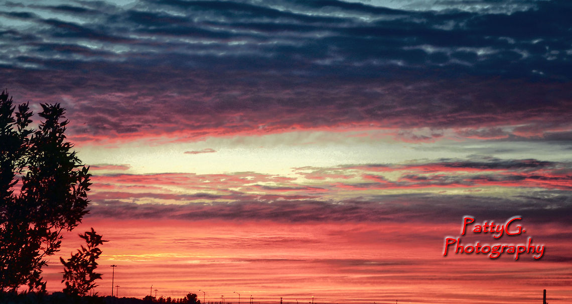 Blue/pink sunset beautiful sunset at home Sunset