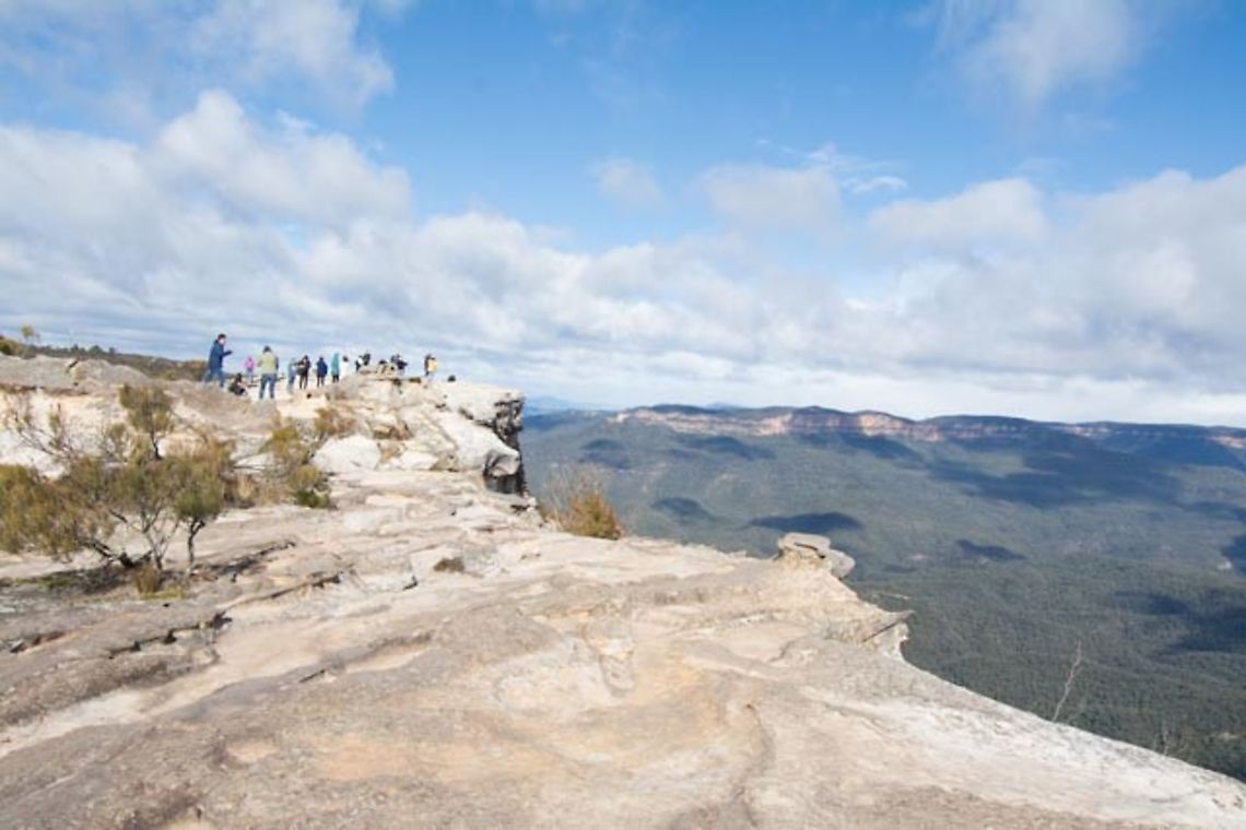 Lincoln Rock - Sheer Drop An amazing flat rock formation. The edge is a sheer drop. Found at Wentworth Falls in the Blue Mountains NSW. Australia,Blue Mountains,Geotagged,Lincoln Rock,NSW