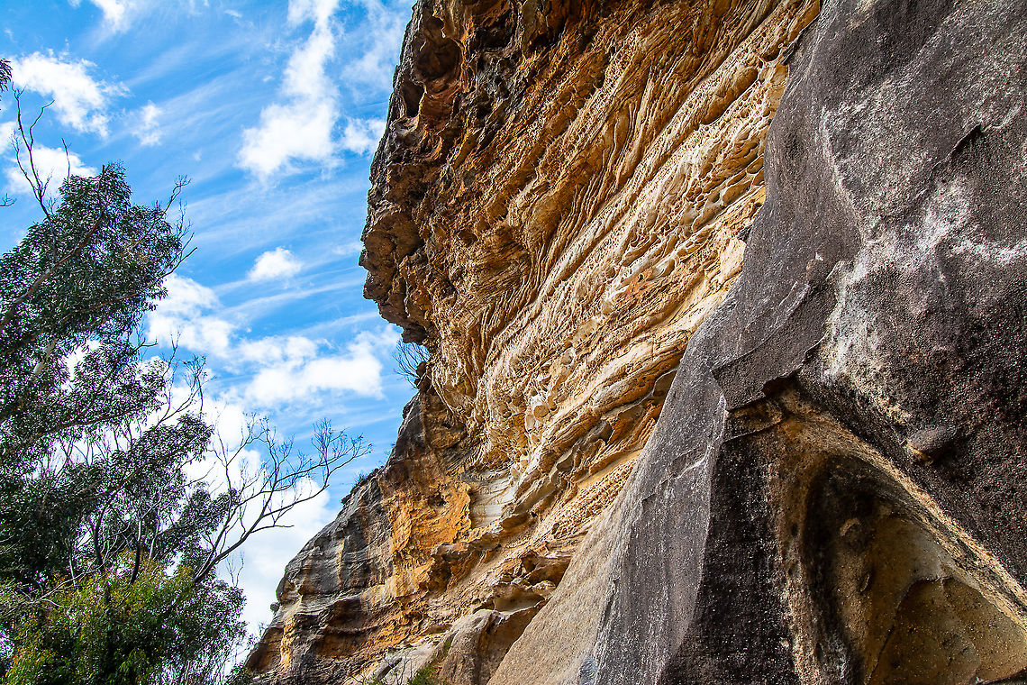 Weathered Cave - Blackheath This weathered rock is part of a formation near Anvil Lookout<br />
 Australia,Fall,Geotagged
