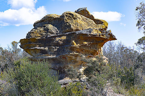 Magnificent Monolith surrounded by heathland  Australia,Geotagged,Spring