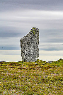 A Calanais Stone (callanish) One of the many stones  Fall,Geotagged,United Kingdom