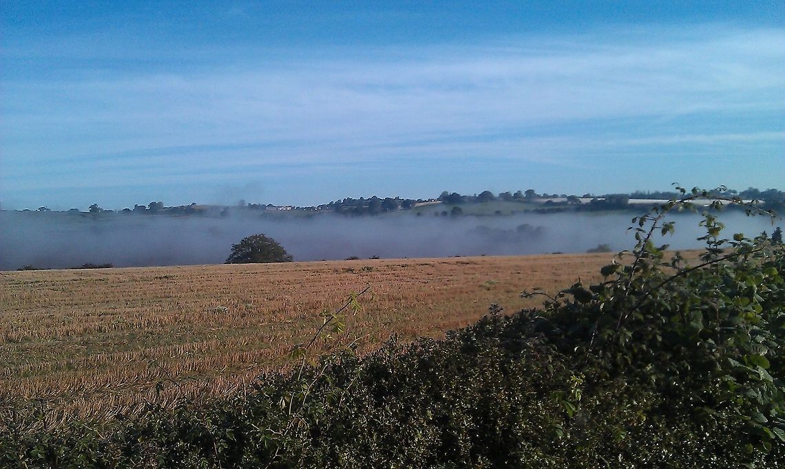 Misty landscape in the UK  Geotagged,United Kingdom