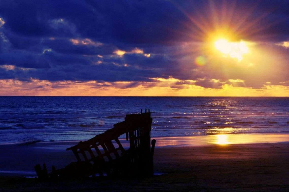 Western Sunset Fort Stevens<br />
 sunset