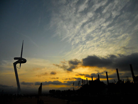 Torre de Collserola.Barcelona.  Geotagged,Spain,barcelona,sunset