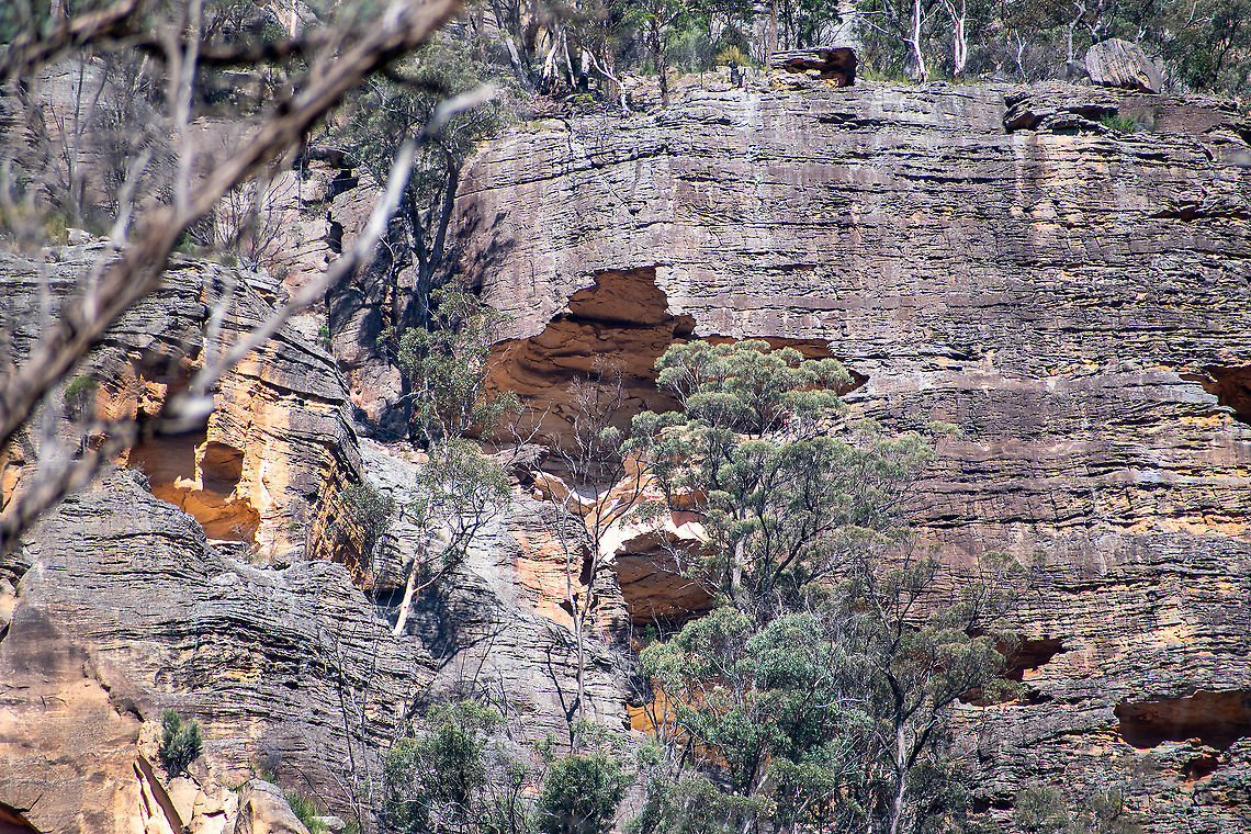 Some of the numerous caves in Wolgan Valley  Australia,Fall,Geotagged
