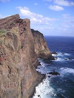 Madeira cliffs Sideview of how a very large cliff meets the ocea in Madeira. Cliffs,Europe,Landscapes,Madeira,Portugal