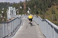 1921 TrailUP Chatcolet Bridge over Lake Coeur DAlene near Harrison, ID Until the bicyclists come by.